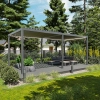 Pergola ogrodowa tarasowa aluminiowa NORDVIC Skyline LED Light 3 x 6 m Antracyt